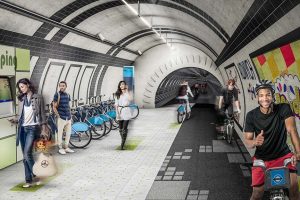 London Underline, carrils bici aprofitant les víes de metro abandonades