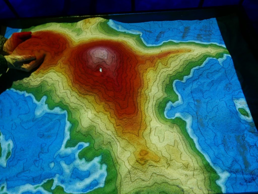 Instal·lació de topografia de llum i sorra al museu de l’aigua d’Alacant