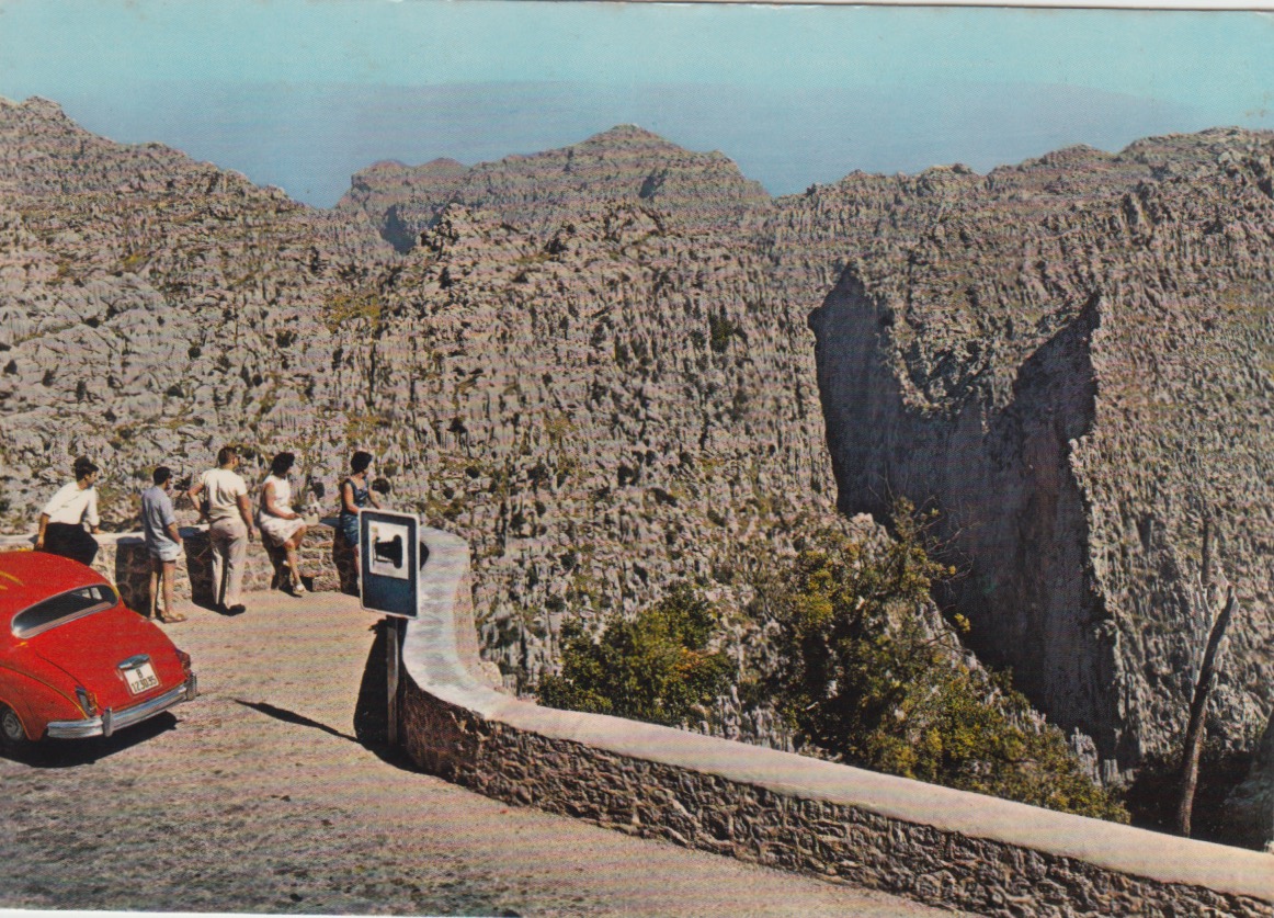 Imatge del Mirador del Torrent de Pareis.Mallorca. Casanova. 1968