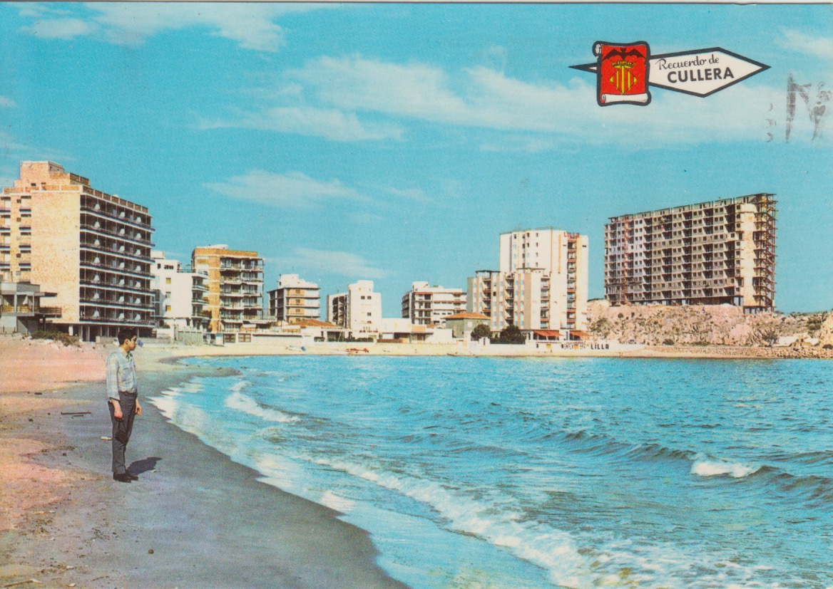Imatge de la Platja Faro, Cullera a l'any 1967.